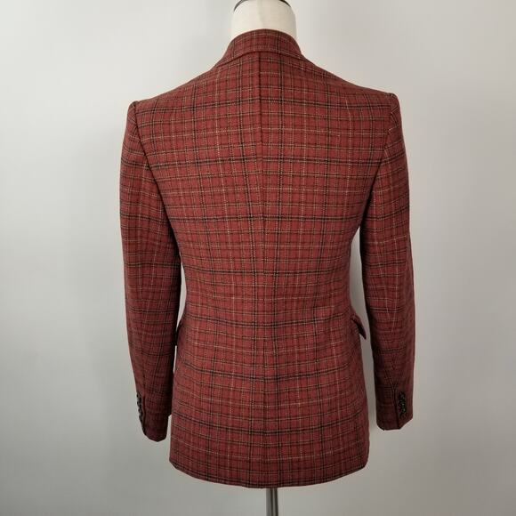 Evan Picone Saks Fifth Ave Rust Red Wool Blazer Jacket Lined Nice! Size M - Picture 4 of 9